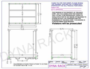 Carpet Pad Stack Racks - Dyna-Rack